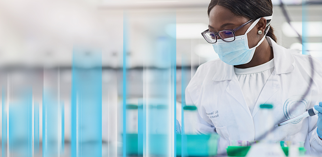 woman in lab