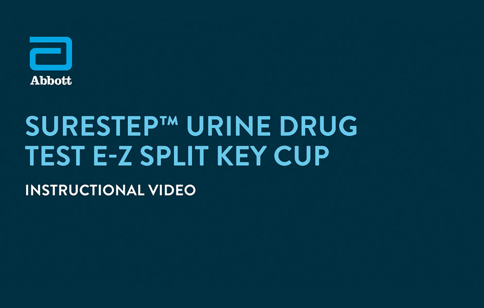SureStep™ Urine Drug Test EZ Split Key Cup Abbott Toxicology