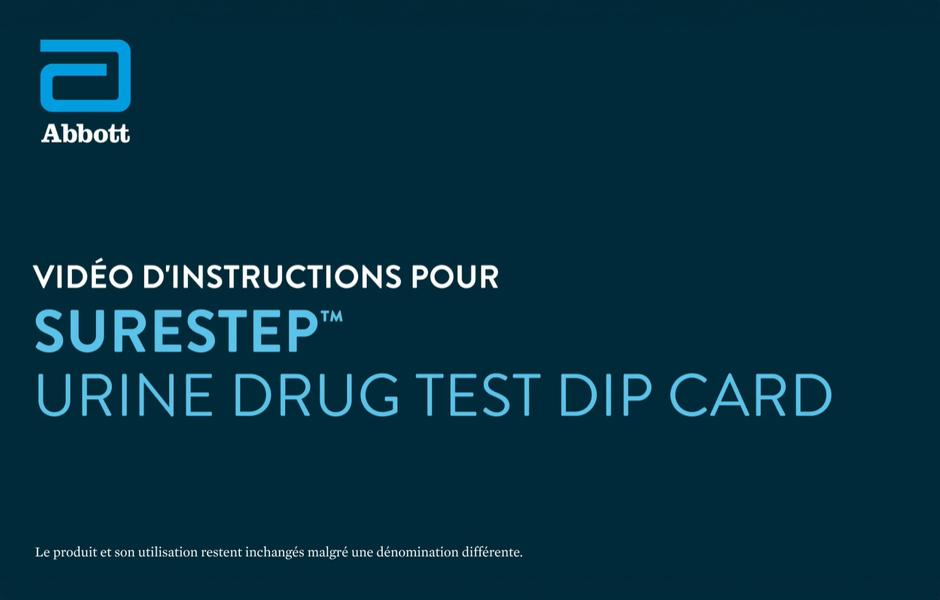 SURESTEP™ urine test drug screen dip card – vidéo de formation