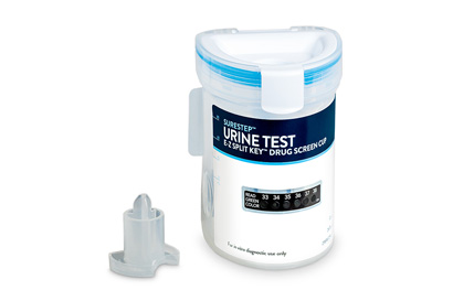 surestep™ urine drug test e-z split key cup